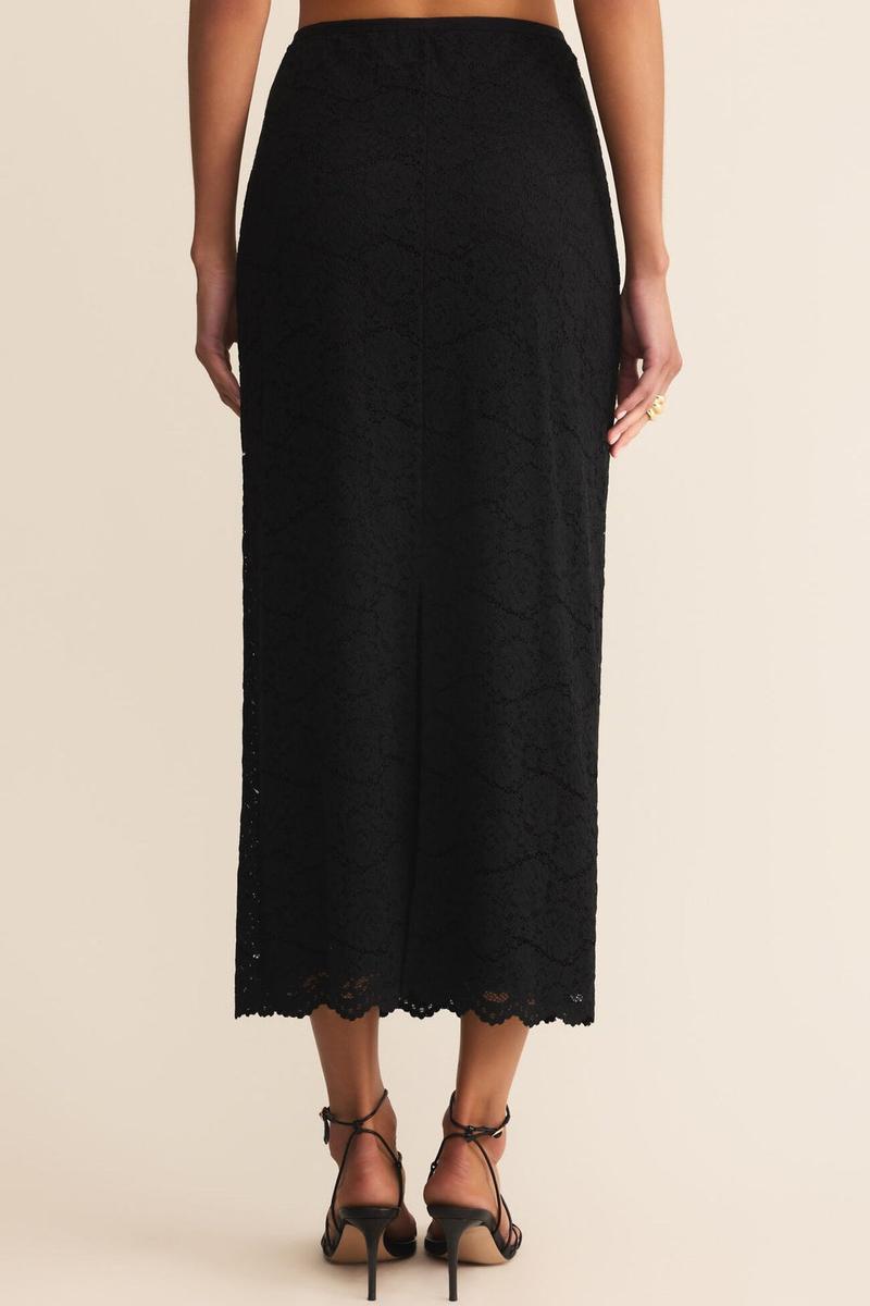 Z Supply - Via Lace Midi Skirt in Black