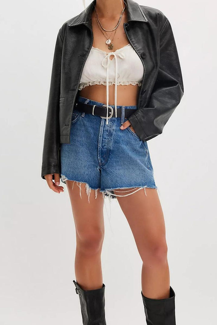 Mother Denim - Snacks! The Main Course Short Fray in Chew Toy