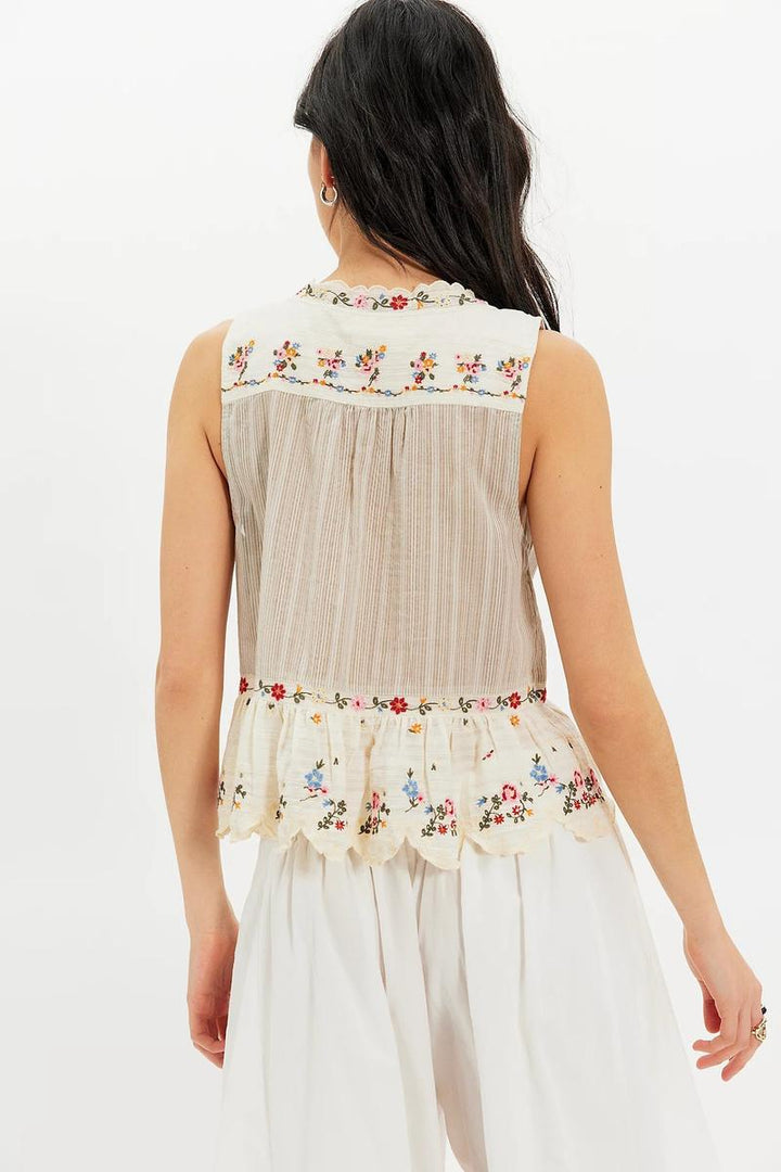 Free People - Ellis Embroidered Blouse