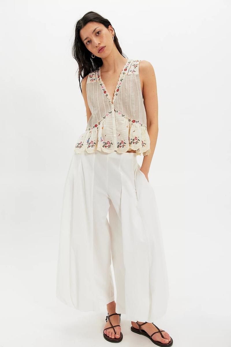 Free People - Ellis Embroidered Blouse