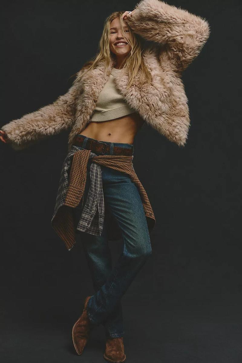 Free People - Supernova Cropped Faux Fur Jacket