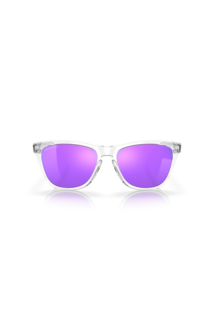 Oakley - Frogskins™ in Polished Clear Frames with Prizm Violet Lenses - OO9013-H755