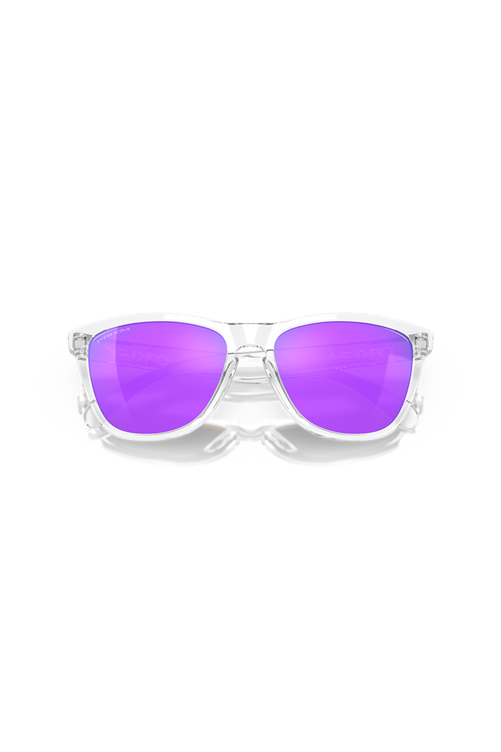 Oakley - Frogskins™ in Polished Clear Frames with Prizm Violet Lenses - OO9013-H755