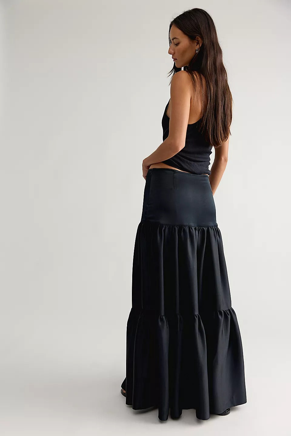 Free People - Juliette Satin Maxi Skirt