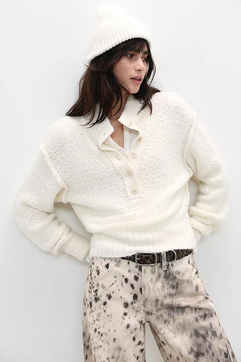 Free People - Tucked Henley Pullover
