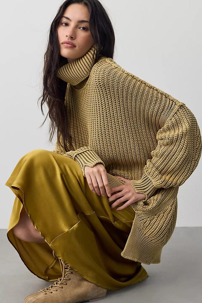 Free People - We The Free Worn Thru Turtleneck Sweater