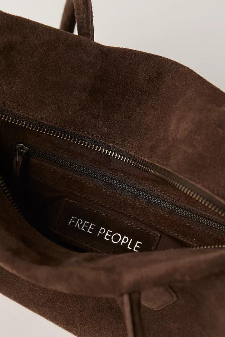 Free People - Sierra Suede Shoulder Bag in Chocolate