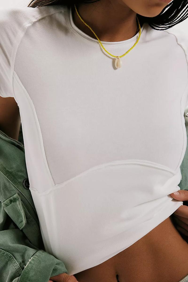 Free People - We The Free Protagonist Cropped Cap Sleeve Tee