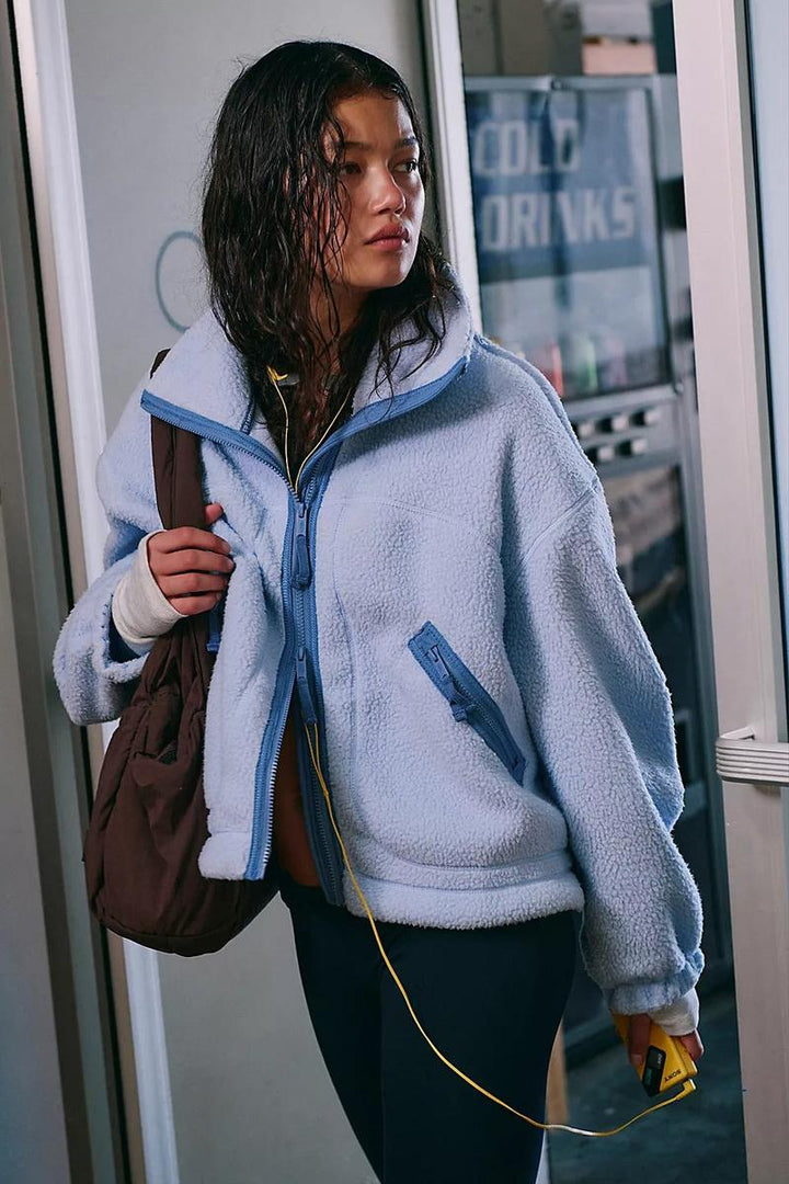 Free People Movement - Hit The Slopes Funnel Neck Fleece Jacket