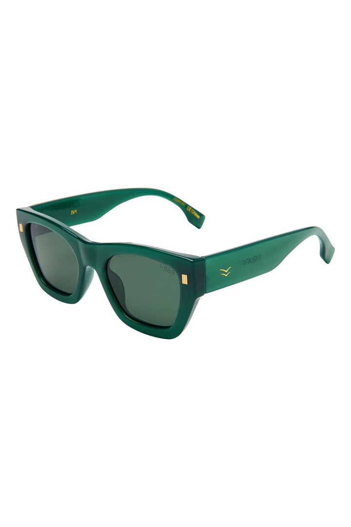 I-SEA - Ivy with Kale Frames and Green Polarized Lenses