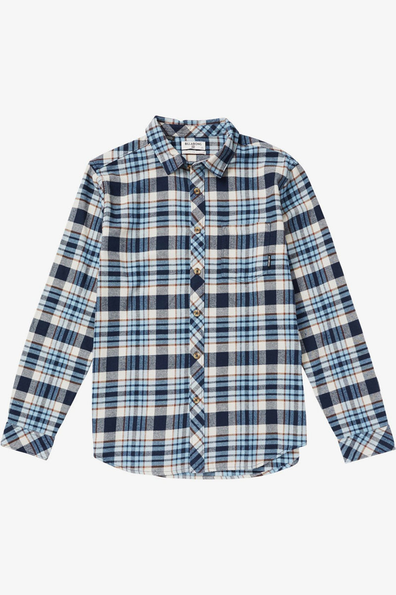 Billabong - Coastline Flannel Long Sleeve Shirt in Blue