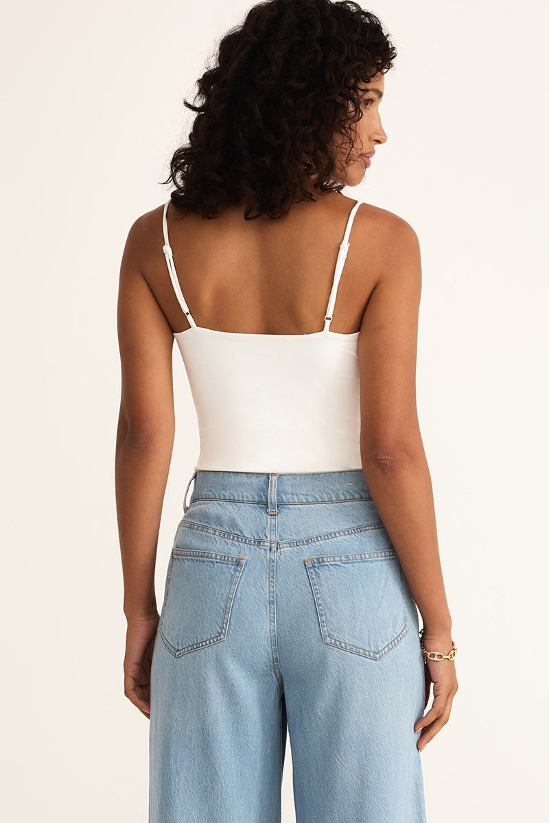 Z Supply - Lane Luxe Smooth Bodysuit in White