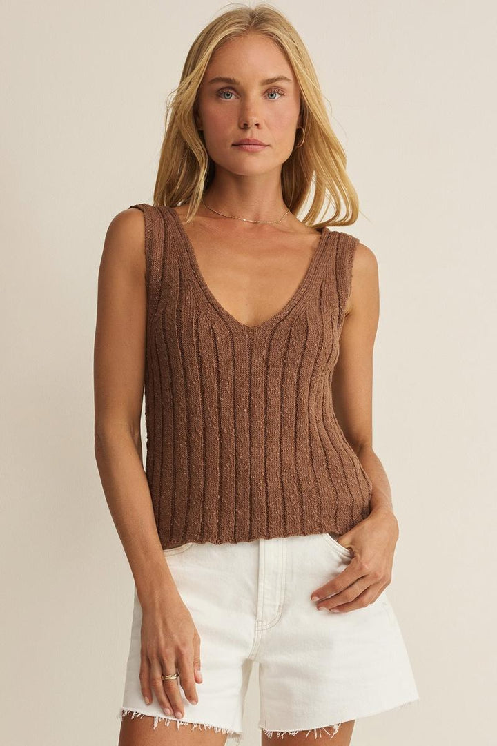 Z Supply - Acadia Sweater Tank in Palo Santo