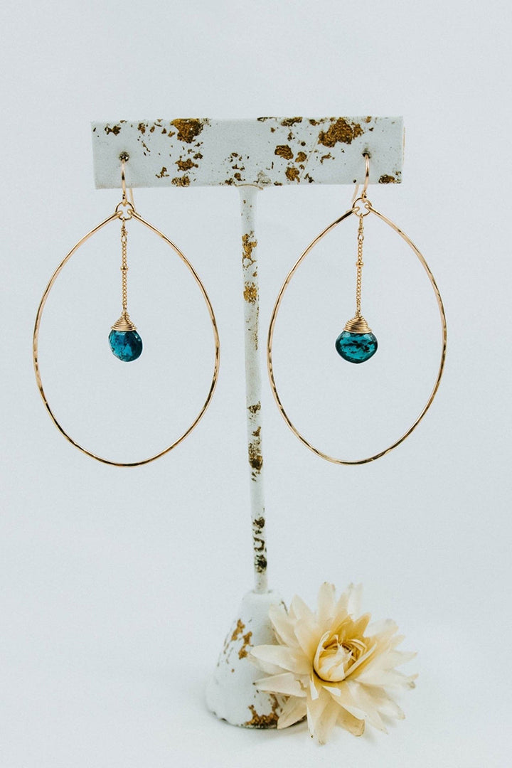 Tree Myriah - Indigo Hoops in 14 kt Gold Fill