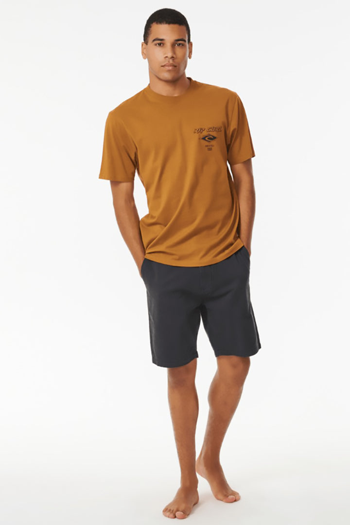 Rip Curl - Fade Out Icon Tee in Gold
