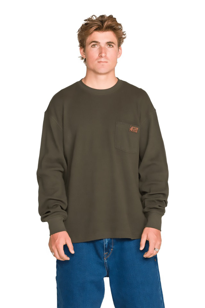Volcom - Men's Overtime Workwear Thermal Long Sleeve Shirt