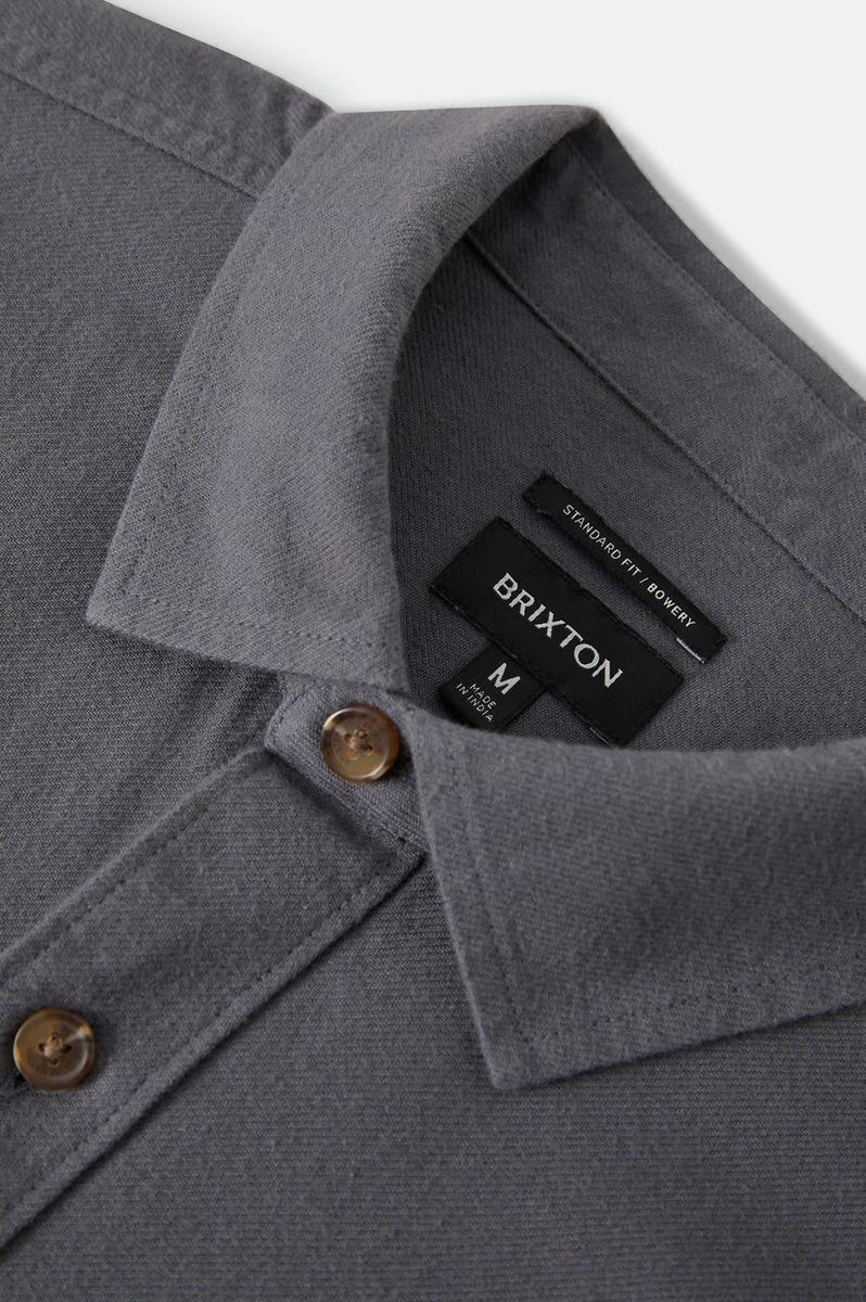 Brixton - Bowery Lightweight Ultra Soft Flannel in Future Grey