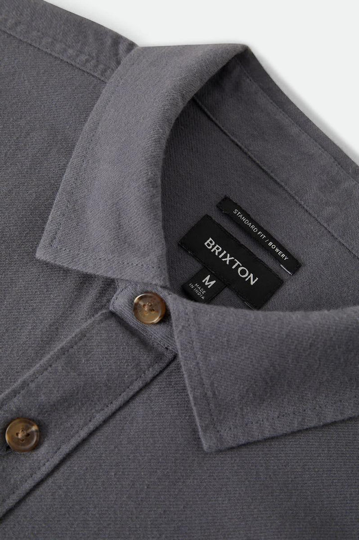 Brixton - Bowery Lightweight Ultra Soft Flannel in Future Grey