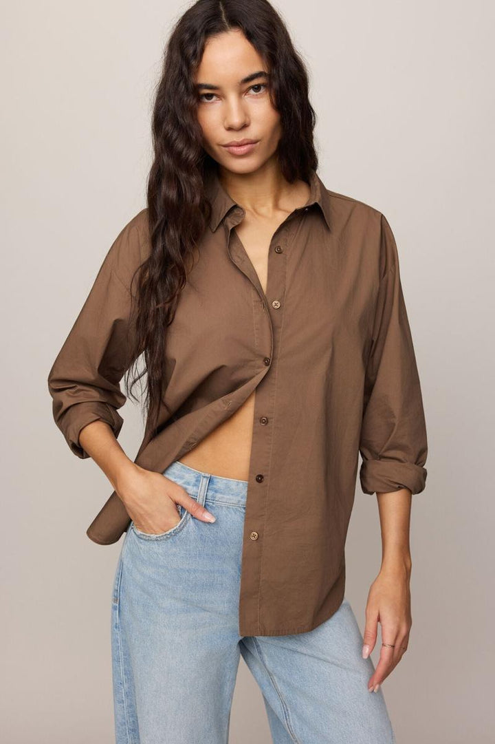 Z-Supply - Elevated Poplin Shirt in Palo Santo