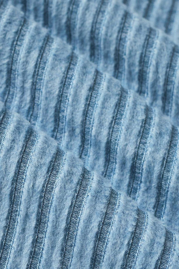 Z Supply - Dawn Smocked Rib Short in Oceanic Blue
