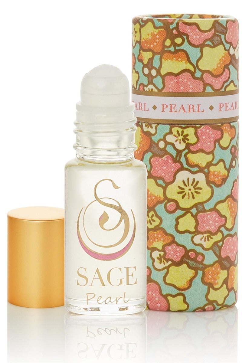 Sage - Pearl Gemstone Perfume Oil Concentrate Roll-On - 1/8oz