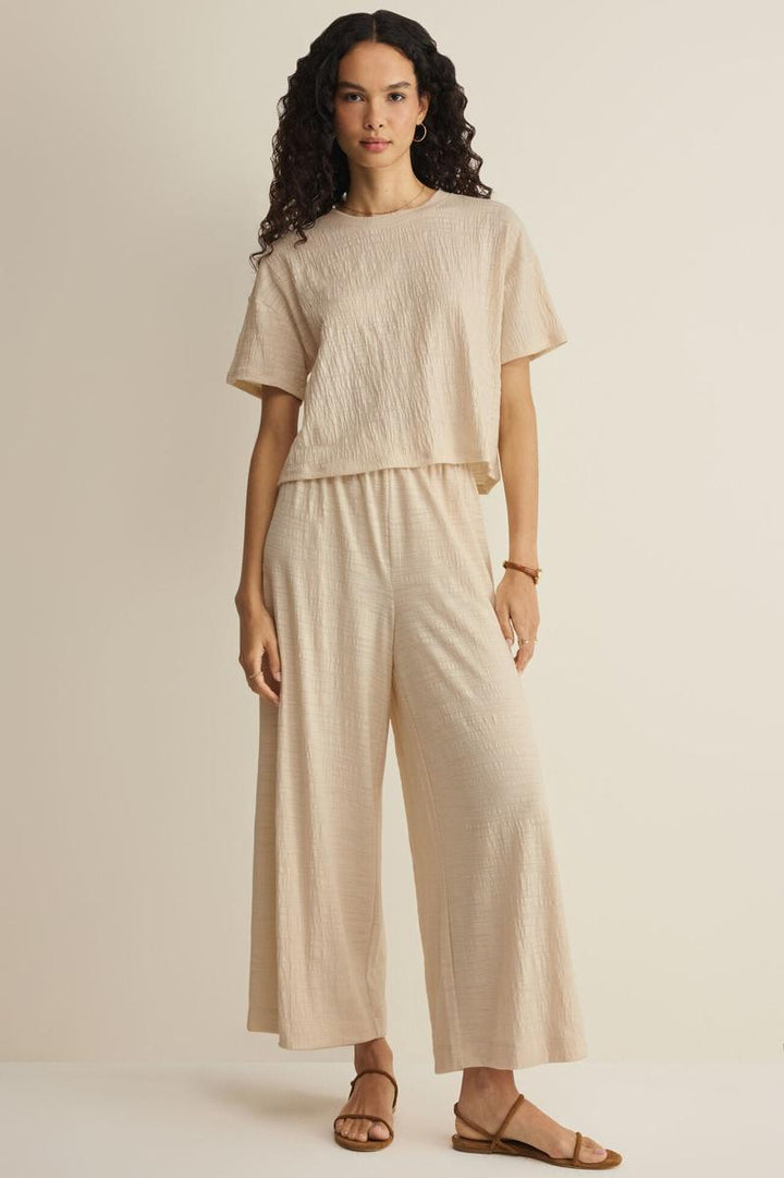 Z Supply - Sway Textured Crop Tee in Whisper White