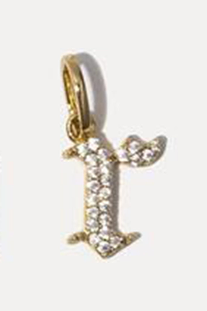 MIRANDA FRYE - Gothic Letters Charm in Gold - R