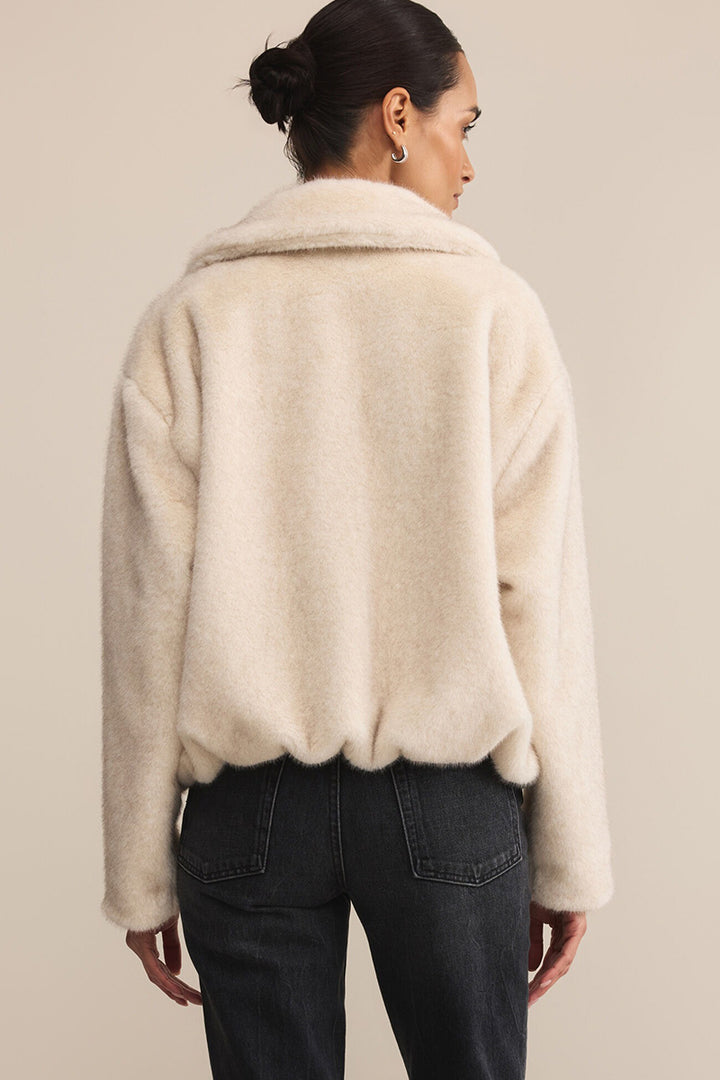 Z Supply - Amethyst Faux Fur Jacket in Crystal
