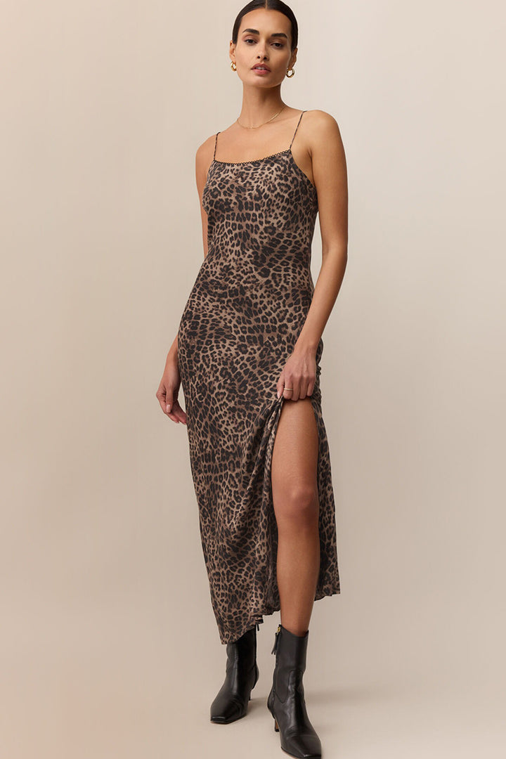 Z Supply - Cielo Leopard Midi Dress in  Desert Tan