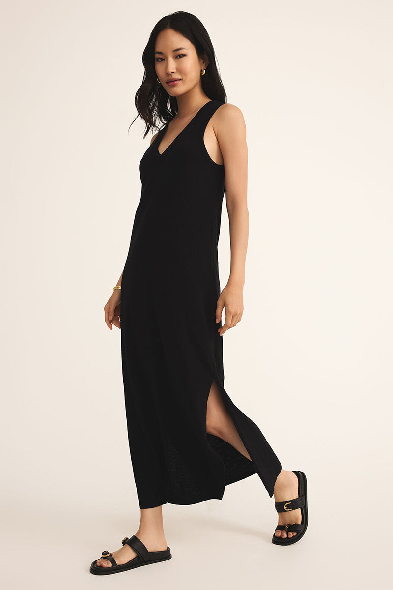 z supply women's palisades midi dress black z supply women's palisades midi dress black Z Supply Raewyn Black Rib Midi Dress