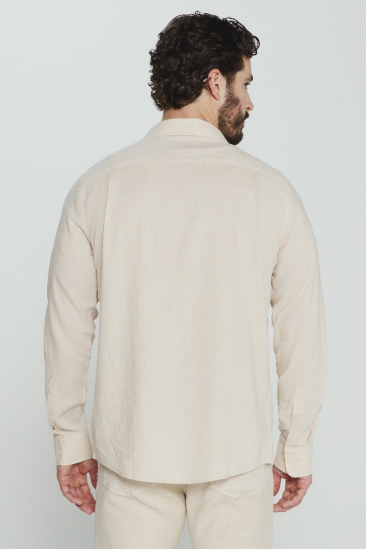 7DIAMONDS - Oasis Linen Short Sleeve Shirt in Quartz