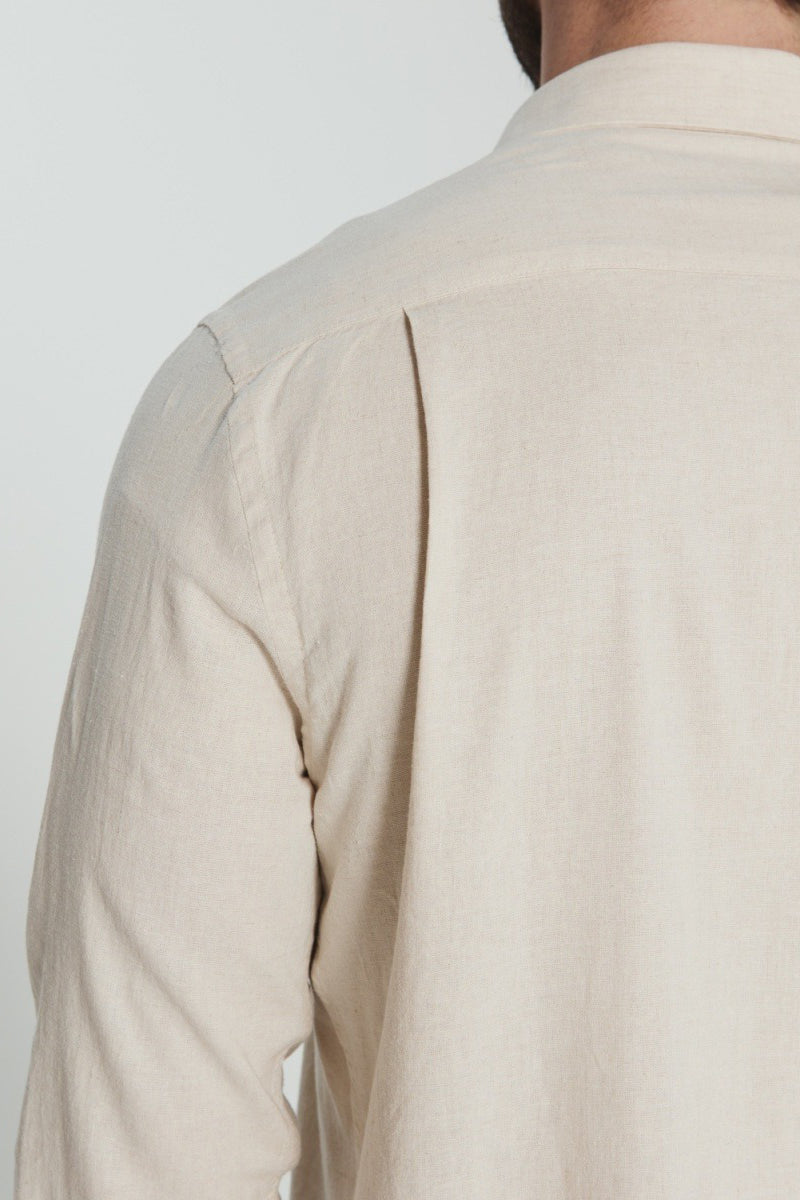 7DIAMONDS - Oasis Linen Short Sleeve Shirt in Quartz