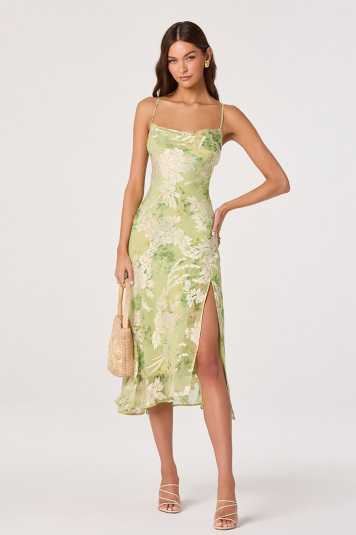 Astr - Gaia Dress in Light Green Floral