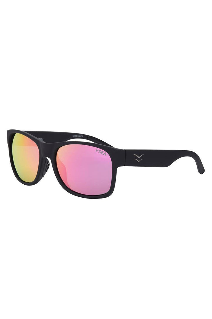 I-SEA - Seven Seas with Black Frames and Purple Mirror Lenses