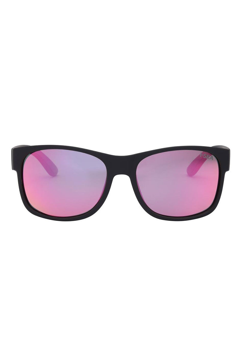 I-SEA - Seven Seas with Black Frames and Purple Mirror Lenses