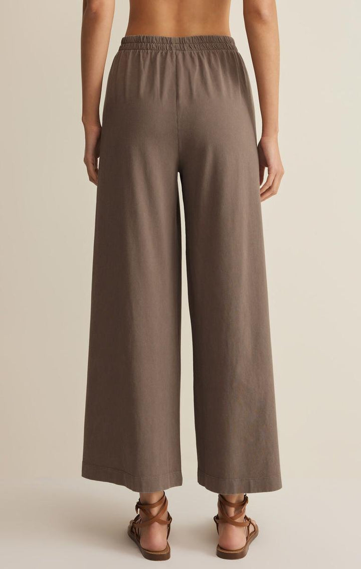 Z Supply - Scout Jersey Crop Flare Pant in Perfectly Taupe