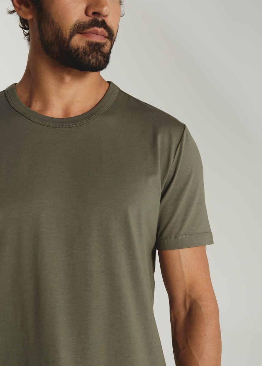 7DIAMONDS - Modal Crew Neck Tee in Moss Green