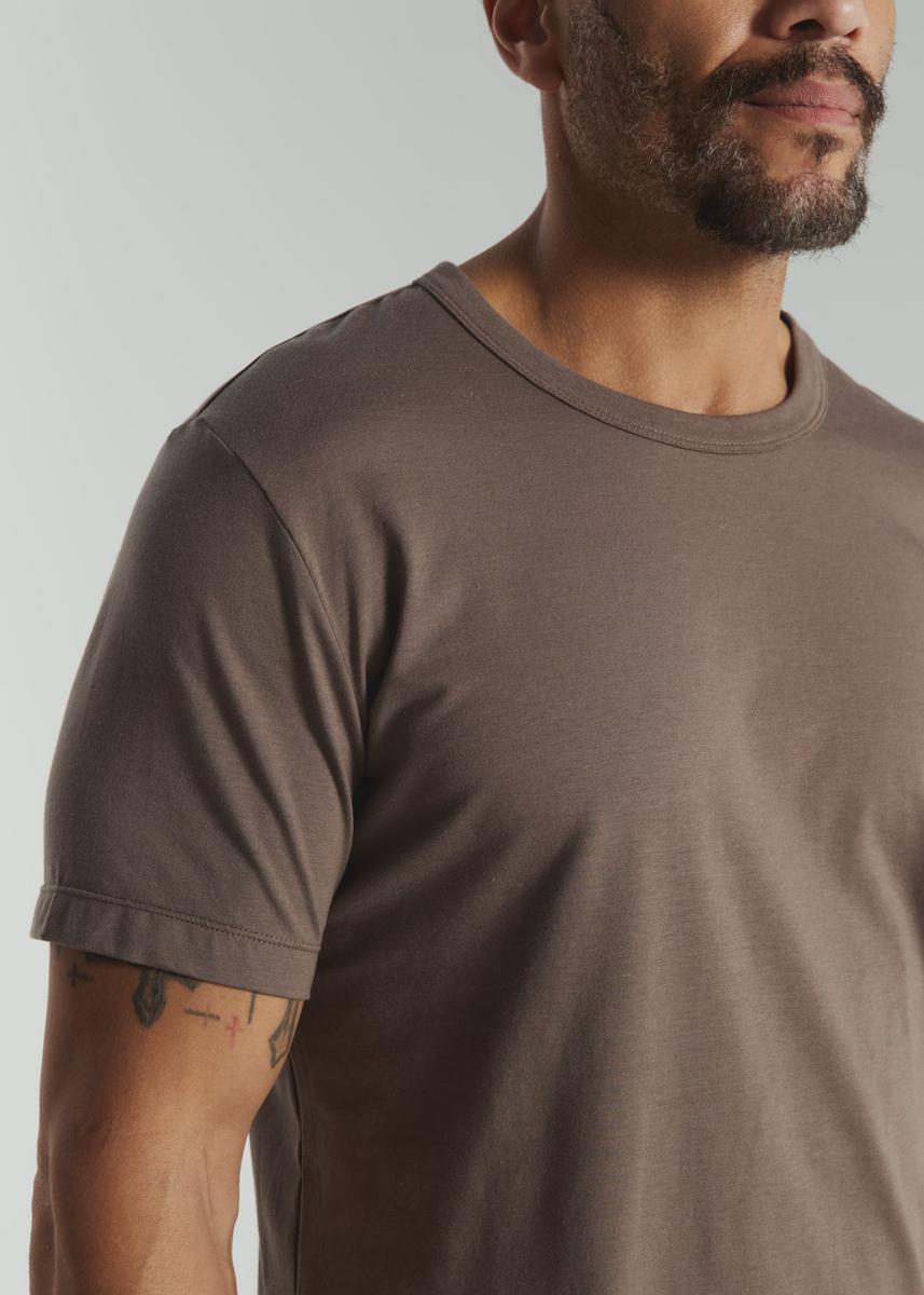 7DIAMONDS - Modal Crew Neck Tee in Umber