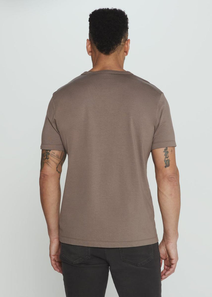 7DIAMONDS - Modal Crew Neck Tee in Umber