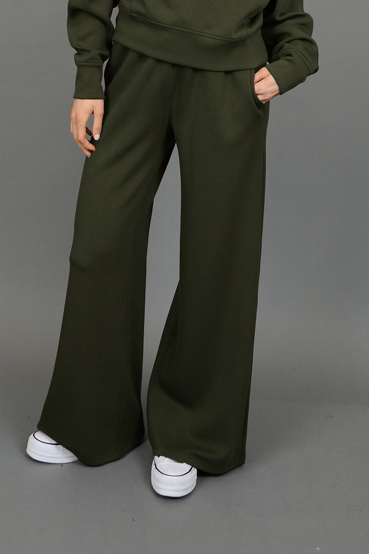 Second Skin by RD Style - Erika Soft Knit Drawstring Pants in Olive Knight
