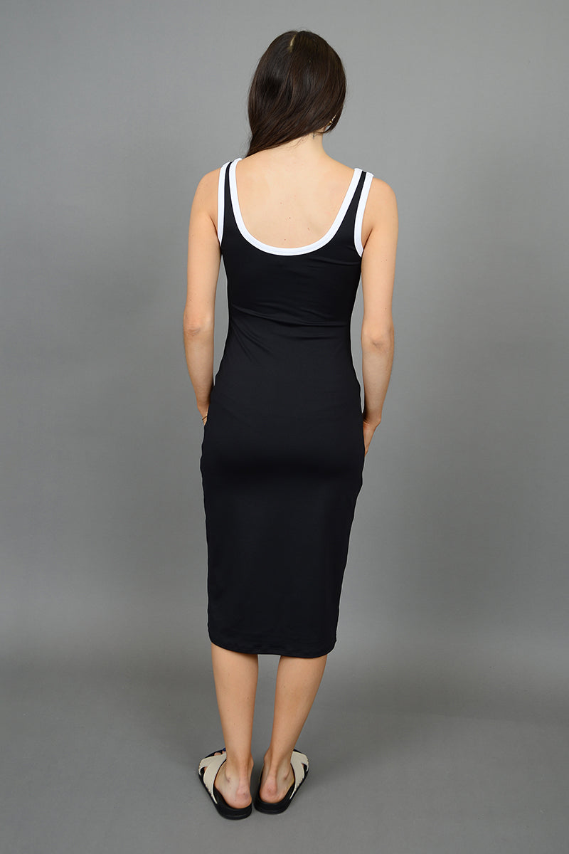 Second Skin by RD Style - Tanith Tank Midi Dress in CBC411 Black