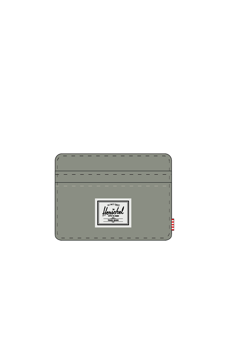 Herschel - Charlie Cardholder in Seagrass/White Stitch