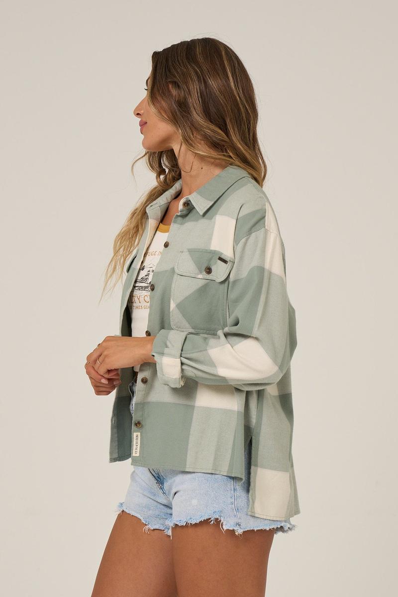 Salty Crew - Nomad Flannel in Slate Grey