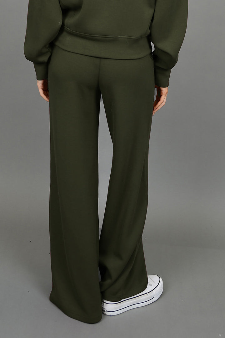 Second Skin by RD Style - Erika Soft Knit Drawstring Pants in Olive Knight