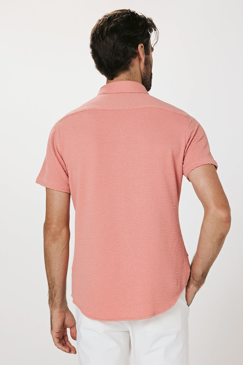 7DIAMONDS - Bennet Seersucker Stretch Short Sleeve Shirt