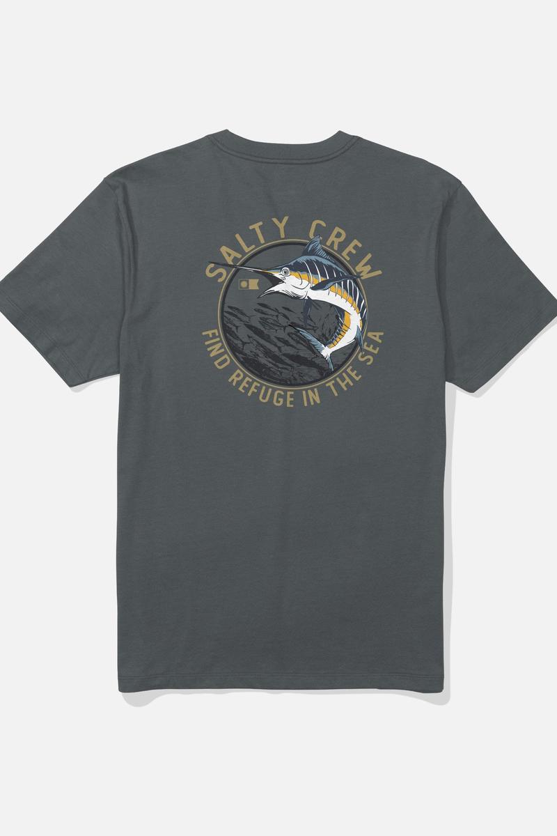 Salty Crew - Schooled Short Sleeve Tee in Charcoal