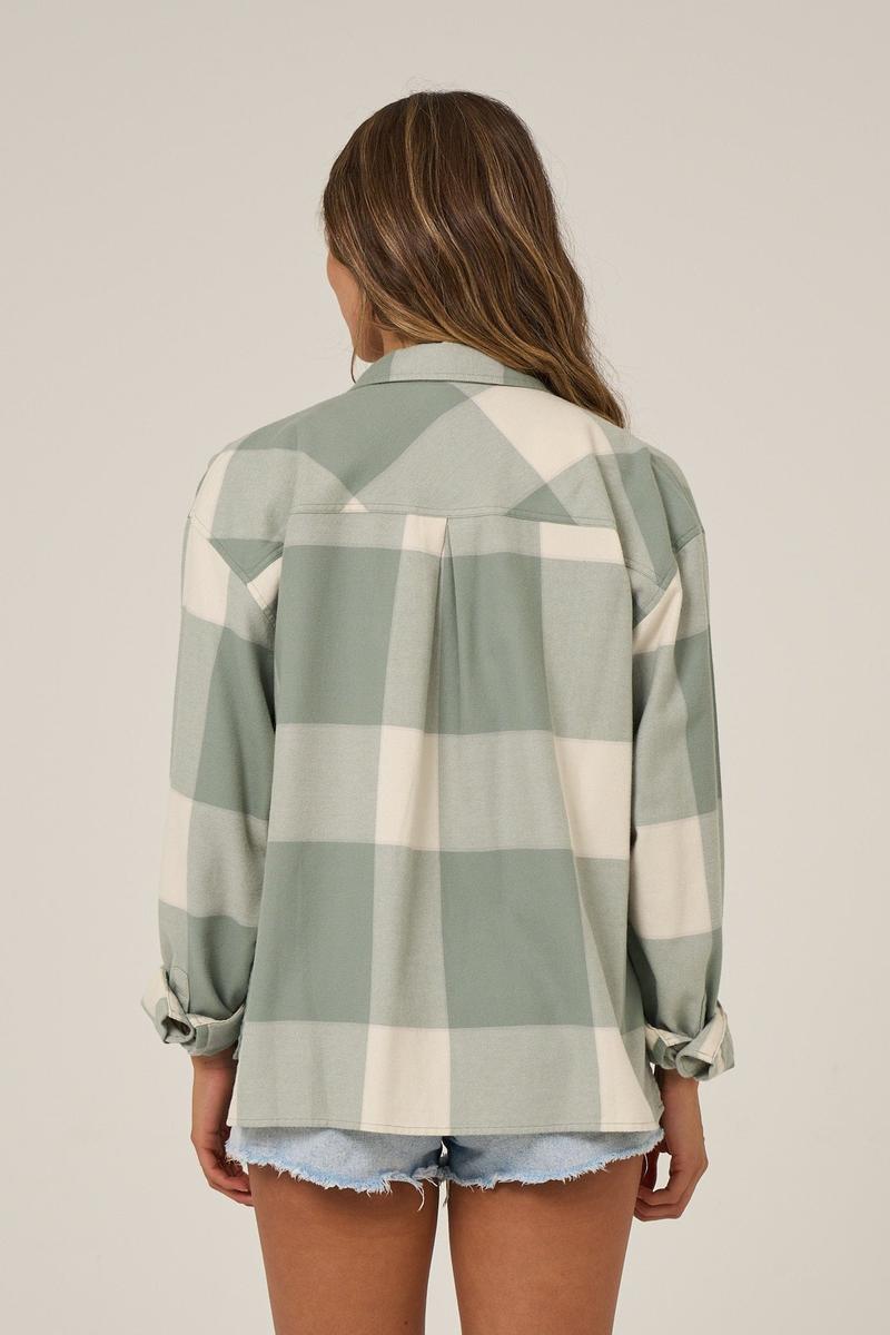 Salty Crew - Nomad Flannel in Slate Grey