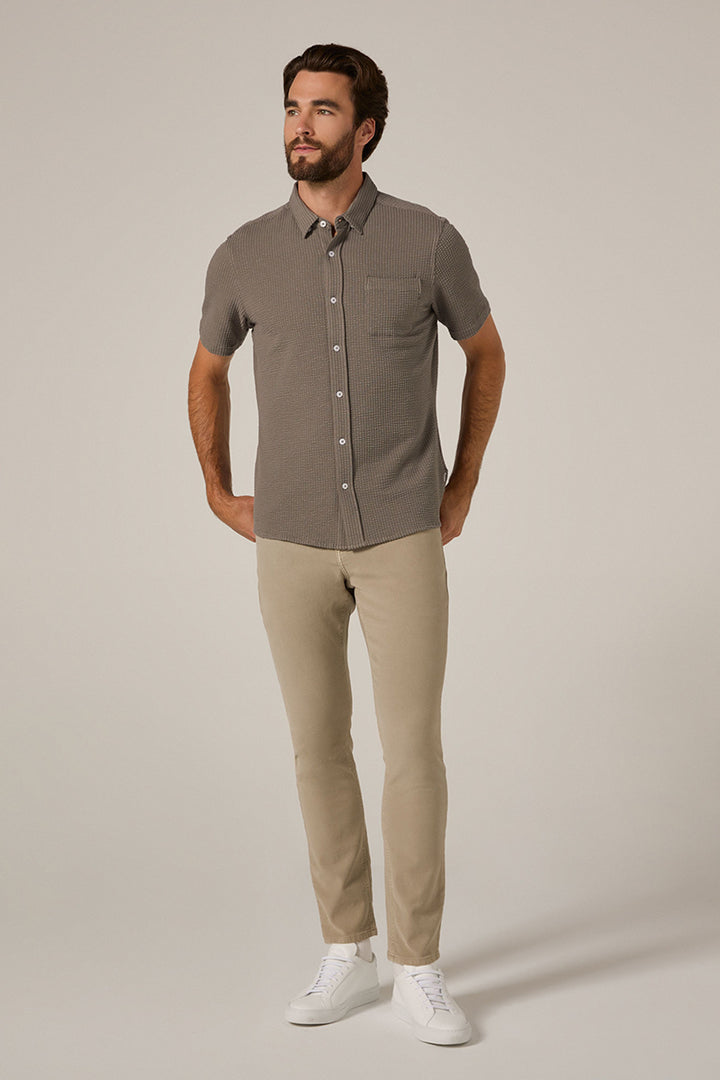 7DIAMONDS - Bennet Seersucker Stretch Short Sleeve Shirt