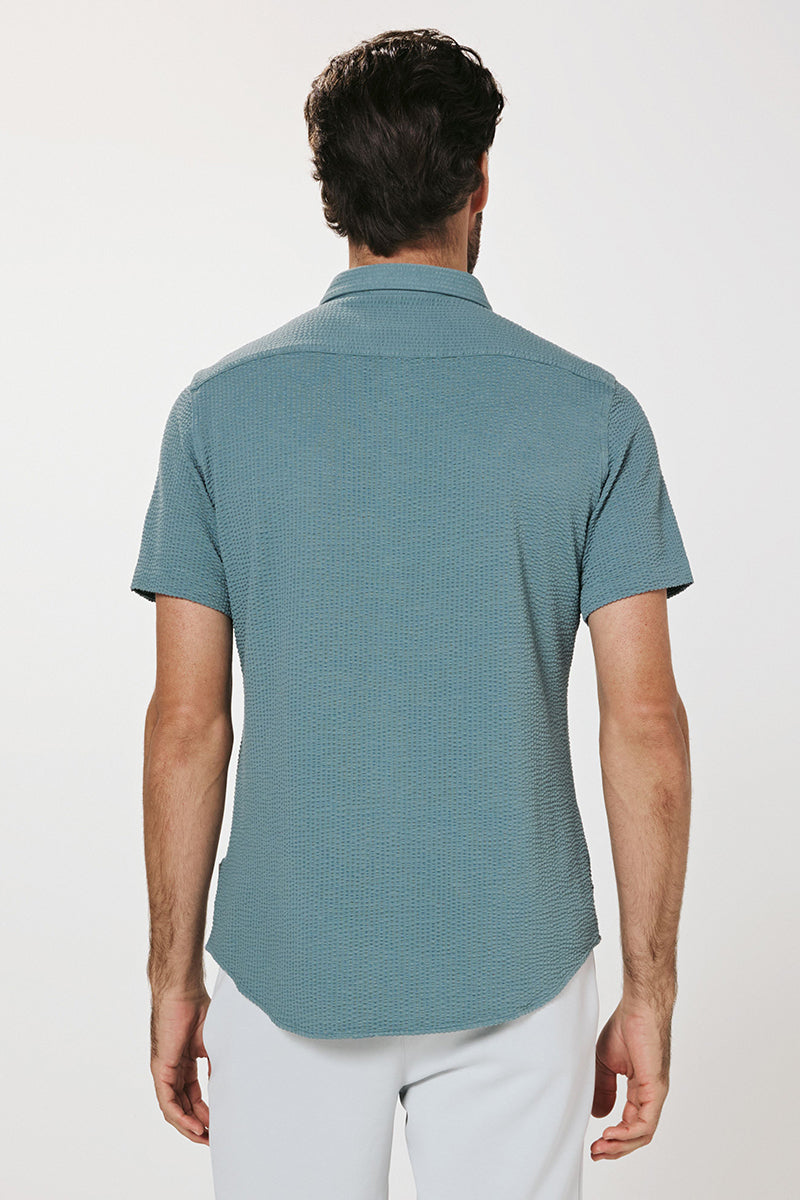 7DIAMONDS - Bennet Seersucker Stretch Short Sleeve Shirt