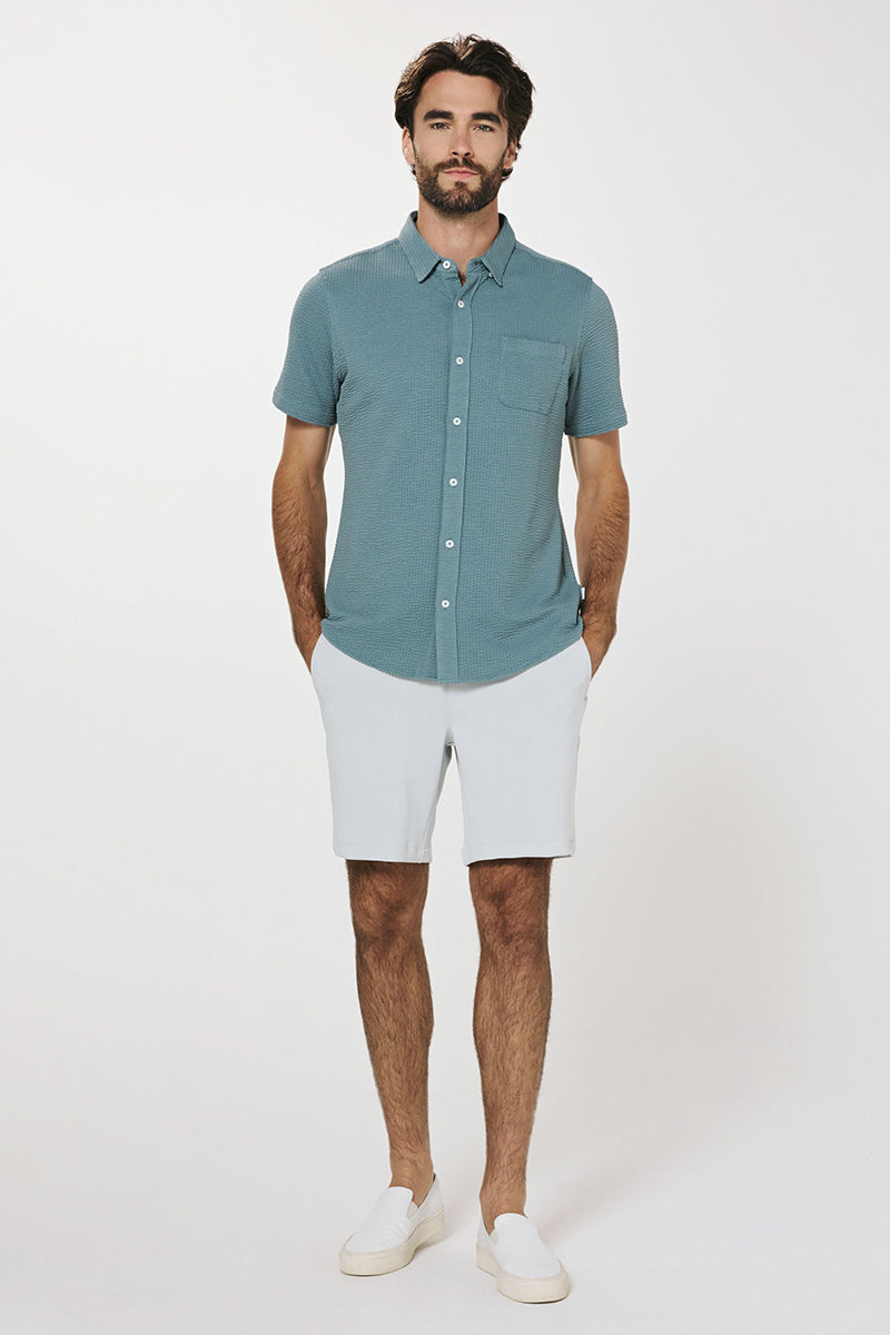 7DIAMONDS - Bennet Seersucker Stretch Short Sleeve Shirt
